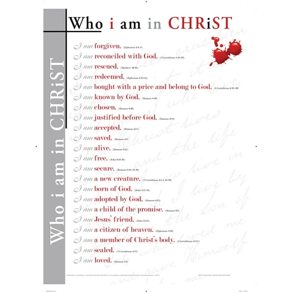 Who I Am in Christ Wall Chart (Wallchart)
