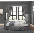 thumbnail image 4 of Maya Modern Style 4-Piece Queen Vanity Bedroom Set in Gray, 4 of 15