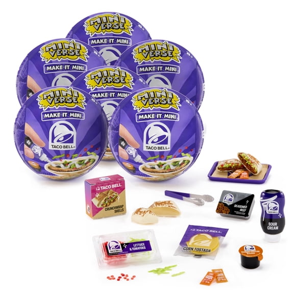 Mini coleccionables MGA's Miniverse Taco Bell, 6 unidades