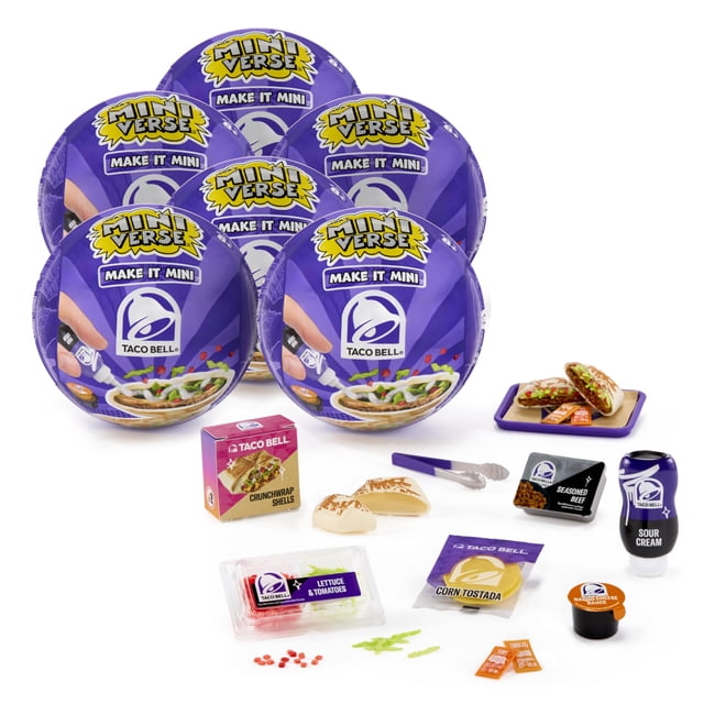 Mini coleccionables MGA's Miniverse Taco Bell, 6 unidades
