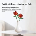 thumbnail image 3 of TRANSLIK Red Rose Building Blocks Roses Flowers Artificial Flowers Botanical Collection Blocks Kit, 3 of 6