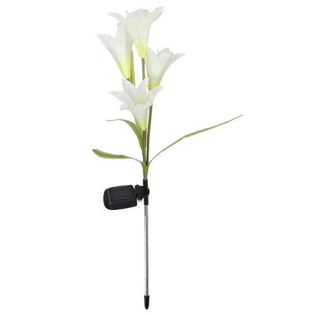 Solar Powered Garden Outdoor Decorative Landscape Led Flower Lights Solar Powered Garden Outdoor Decorative Landscape Led Flower Lights Four Lily