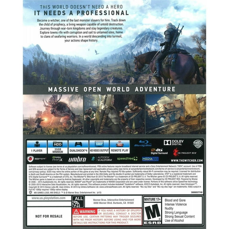 PS4 the Witcher