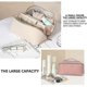 thumbnail image 4 of Large Capacity Travel Cosmetic Bag For Women, Opens Flat Makeup Bag Pu Leather Storage Bag, Solid Waterproof Multifunctional Toiletry Bag Skincare Bag, 4 of 4