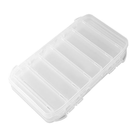 XLWLLNJ Double-sided Lure Box Clear Water Resistant Multipurpose Fishing Tackle Box 19.5x11.5x3.5cm