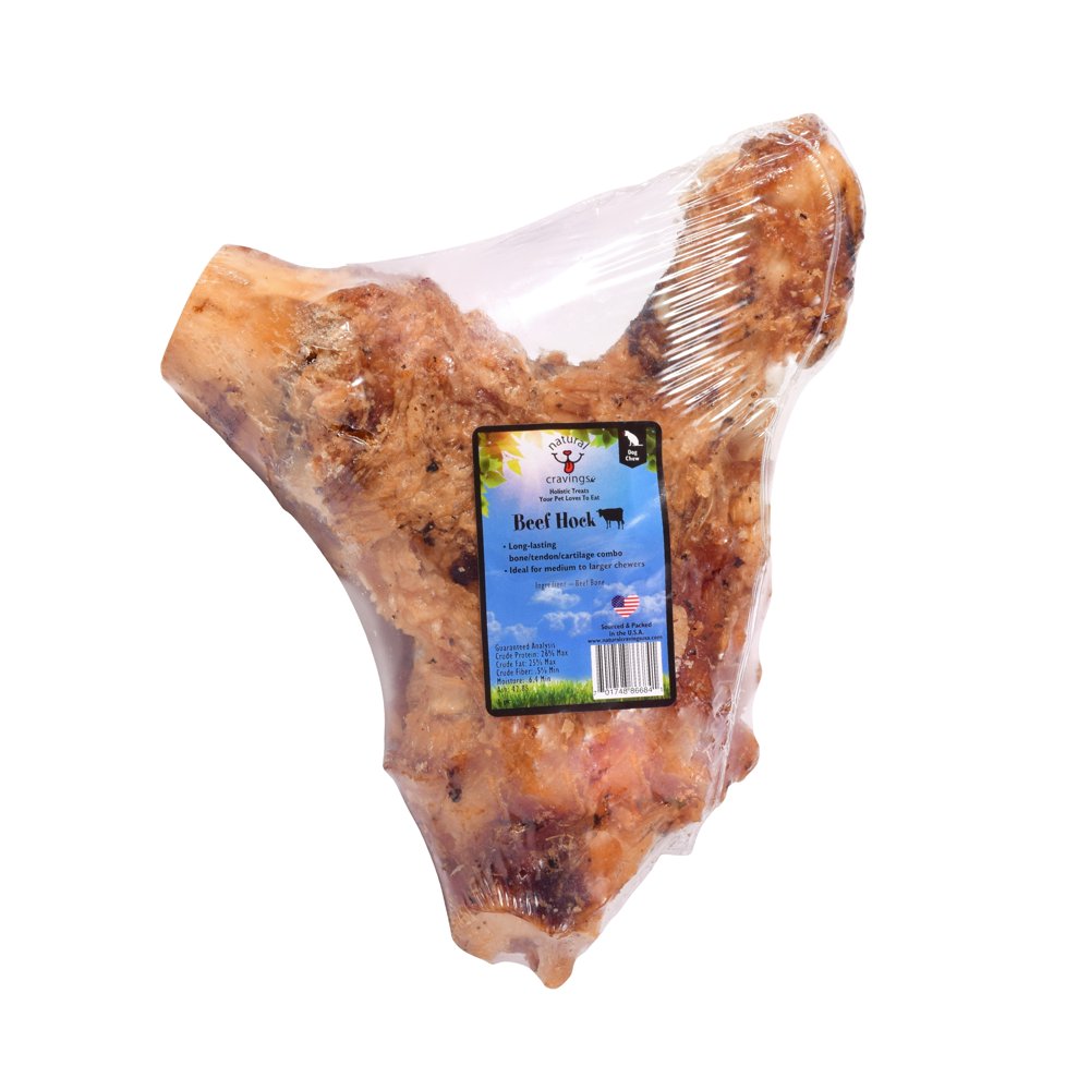 Natural Cravings Beef Hock Bone Grain Free Large Breed Beef Bone Dog Treat