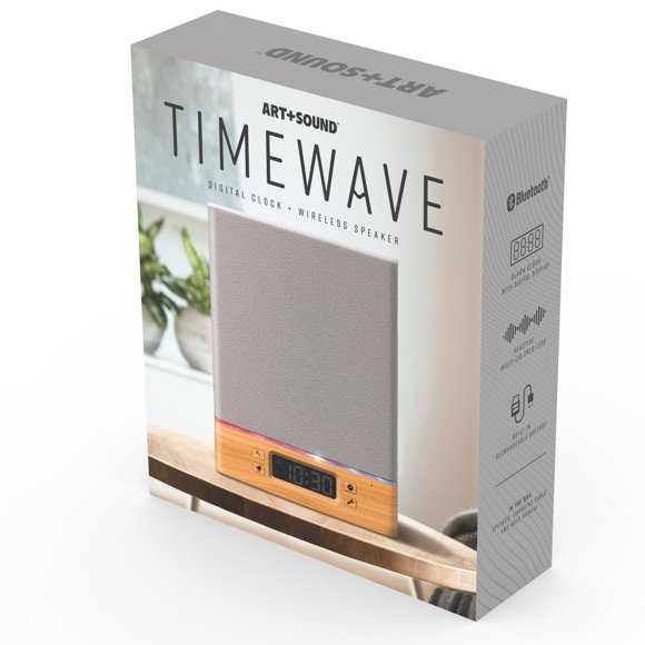 Art+Sound Timewave Alarm Clock Bluetooth Speaker