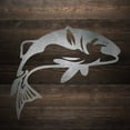 thumbnail image 2 of Allen, Kimberly 12x12 Black Ornate Wood Framed with Double Matting Museum Art Print Titled - Metal Fish 1, 2 of 4