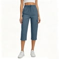 thumbnail image 2 of Noric Women's Summer Casual Cargo Capri Pants High Waisted with Pockets Lightweight Ladies Baggy Cargo Pants for Hiking, 2 of 8