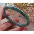 thumbnail image 4 of Certified Icy Green Burma 100% Natural A JADE Jadeite Circle Bangle Bracelet 59 mm 675153 TN, 4 of 8
