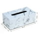 thumbnail image 2 of 2X Cubierta de Caja de PañUelos Faciales de PU de MáRmol Rectangular Servilletero Contenedor Dispensador, 2 of 6