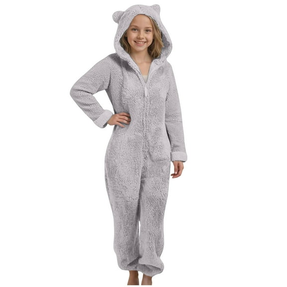 Zshosam Baby Girl Snowsuit Kids Baby Infant Boys Girls Snowsuit Winter Hooded Warm Jumpsuit Outerwear Size 6T 7T,(Grey 6-7 Years)