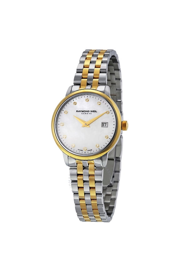 Pre-Owned Raymond Weil Toccata Steel Two-Tone White MOP Dial Ladies Watch 5988-STP-97081 (Good)