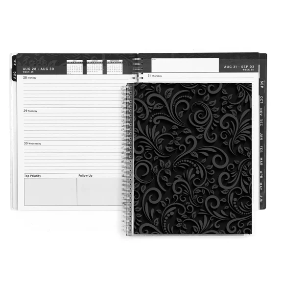 Ensight Weekly & Monthly Planner 2023-2024 - 8.5 X11 - Black