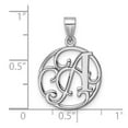 thumbnail image 2 of Small 925 Sterling Silver Rhodium Plated Fancy Script Letter A Initial Pendant Necklace 25.65x16.99mm Wide 0.68mm Thick, 2 of 2