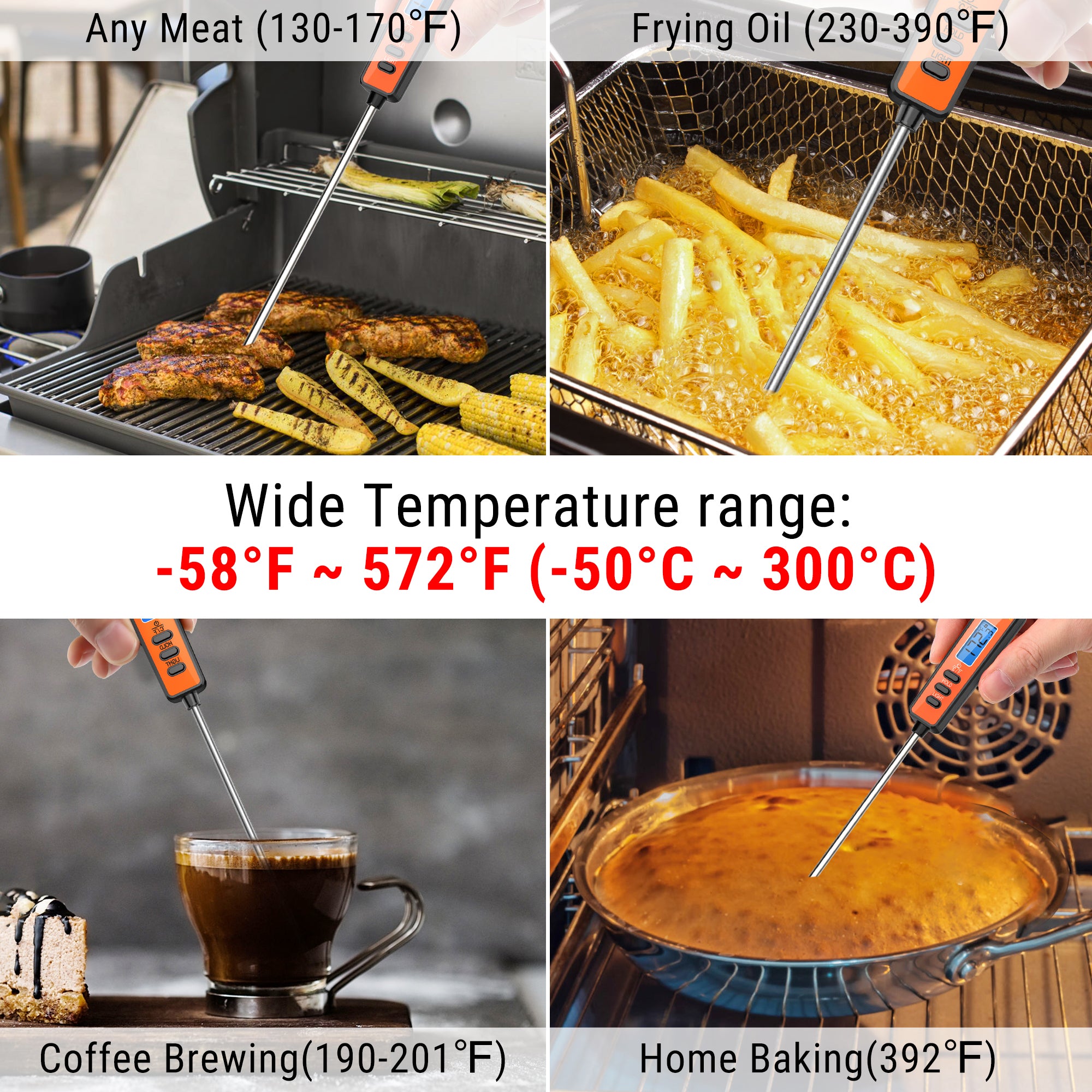 TempPro TP01A Digital Meat Thermometer with Long Probe photo 5