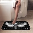 thumbnail image 4 of 1pc Skull Moth with Astrological Absorbent Non-Slip Bathroom Thickened Flannel Rug Decor,Soft,Quick Drying,Suitable For Indoor/outdoor Use,Bathrooms,Bedrooms,Kitchens,Terrace,Laundry Rooms,16"x24", 4 of 9