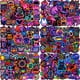 thumbnail image 1 of Paquete de stickers Kedikamodi de 300 piezas, vinilo neón impermeable, 1 of 7