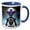 Blue/White, variant on 3drose, Fantasy Alien Astronaut in Silver and Blue Space Suit. Space Art, 11oz Mug