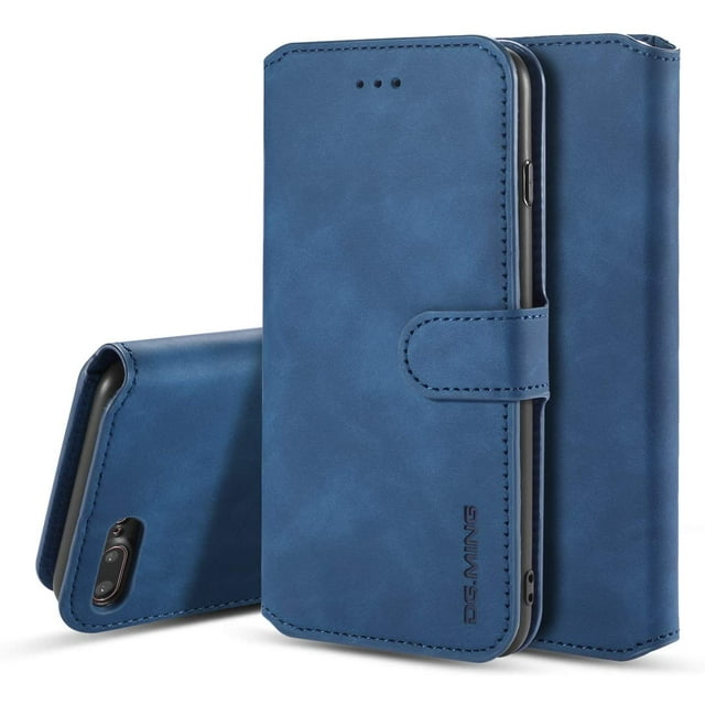 Étui pour iPhone 13 Pro, Type Notebook Populaire Rétro en Cuir Véritable Miroir de Maquillage Charge Sans Fil Luxe Protection Complète, Deux Couches Structure Fente pour Carte, Amplificateur-Noir