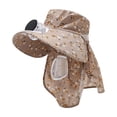 thumbnail image 2 of UV Protection Wide Brim Sun Hat with Detachable USB Rechargeable Cooling Fan, Floral Neck Flap Fishing Bucket Hat, Breathable Mesh Outdoor Sun Cap for Beach, Gardening, Cycling, 2 of 6