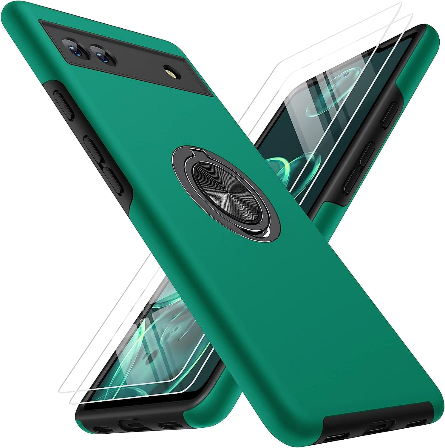 for Pixel 6a Case, Slim Soft Bumper Case for Pixel 6a, with 2 Pack