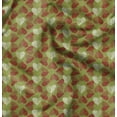 thumbnail image 1 of Soimoi Green Poly Georgette Fabric Red Heart Printed Fabric 1 Yard 52 Inch Wide, 1 of 6