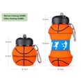 thumbnail image 2 of Botella Agua Plegable Deportiva Forma de Balón Basquetbol, Termo Niños Portable Reusable MADIOLA Botella_Balon, 2 of 4