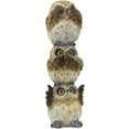 thumbnail image 5 of Ebros Stacked See Hear Speak No Evil Wise Acrobatic Fat Owls Figurine (Brown), 5 of 6