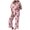 Hot Pink, variant on Christmas Pjs for Women Set Satin Button Down Christmas Tree Pajamas Classic Soft Christmas Silk Pajamas for Women,Size S