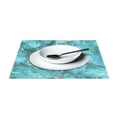 thumbnail image 3 of Ryvnso Placemats Set of 4 Turquoise Marble Dining Mats Heat-Resistant Non-Slip Washable Table Mat, 3 of 8