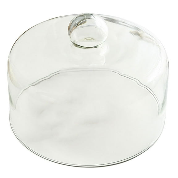 FOLOYORI 1pc Transparent Glass Cake Cover Food Preservation Dish Cover Stylish And For Desserts And Snacks