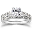 thumbnail image 1 of 1/2ct Diamond Engagement Matching Wedding 14K White Gold Ring Set, 1 of 4