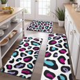 thumbnail image 2 of White and Colorful Of Leopard Print Kitchen Rugs Sets Of 3,Kitchen Runner Rugs Non Skid Washable,Decorative Kitchen Floor Mats for Kitchen,Sink,Laundry,17"x30"+ 17"x47" + 17"x59", 2 of 6