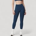 thumbnail image 4 of Women's Seamless High Waist Compression Leggings with Sculpting Back Detail and Stretch Knit Fabric - X Large, Navy, 4 of 7