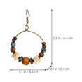 thumbnail image 2 of LULULION 1 Pair Minimalist Hoop Earrings Beaded Hoop Alloy Multi Color for Women Daily Wear, 2 of 8
