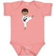 thumbnail image 3 of Inktastic African American Boy, Karate Pose, Black Belt Boys Baby Bodysuit, 3 of 5
