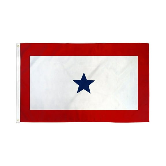 Blue Star Service (1 Star) Flag 3x5ft Poly