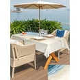thumbnail image 4 of Outdoor Tablecloth with Umbrella Hole and Zipper, Haze Blue Beach Coastal Rectangle Table Cloth 60x84 Inch Waterproof Tablecloth, Summer Ocean Nautical Seaside Picnic Table Cover for Patio Camping, 4 of 7