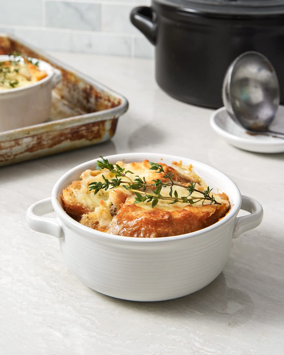 BEMAY 22 oz French Onion Soup Bowls with Handles, Set of 4 photo 7