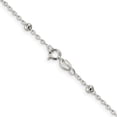 thumbnail image 3 of 925 Sterling Silver Ball Beaded Chain Styles Necklace 1.3 mm Fancy 20 inch, 3 of 4