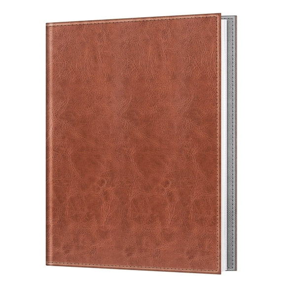 Fintie Photo Album for 8x10 Photos, 52 Pockets Premium Vegan Leather Cover Pictures Albums Book, Art Portfolio Collection for Family/Wedding/Anniversary Artwork, Vintage Brown