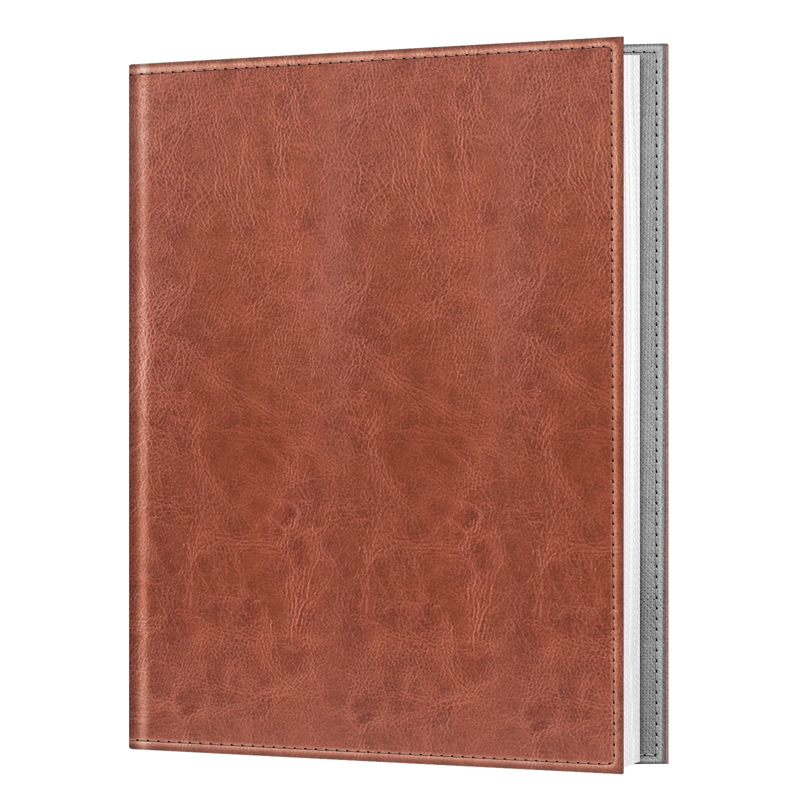 Fintie Photo Album for 8x10 Photos, 52 Pockets Premium Vegan Leather Cover Pictures Albums Book, Art Portfolio Collection for Family/Wedding/Anniversary Artwork, Vintage Brown