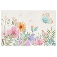 thumbnail image 2 of Safavieh Door And Kitchen Mat Emerson Floral Polyester Machine Washable Area Rug, Ivory/Pink, 3' x 5', 2 of 12