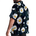 thumbnail image 3 of Daisy Men's Short Sleeve Beach Shirts, Casual Printed Button Down, Summer Unisex Spread Collar Tops, 3 of 6