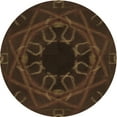 thumbnail image 1 of Ahgly Company Machine Washable Indoor Round Transitional Saddle Brown Area Rugs, 3' Round, 1 of 7
