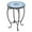 Blue Ocean, variant on Hassch Round Side Table, Indoor Outdoor Plant Stand, Metal Accent Table for Living Room, Patio, Balcony, Yard, Porch, Garden, Blue Ocean
