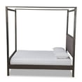 thumbnail image 3 of Baxton Studio Natasha Modern and Contemporary Grey Fabric Upholstered and Dark Grey Oak Finished Wood Queen Size Platform Canopy Bed, 3 of 8