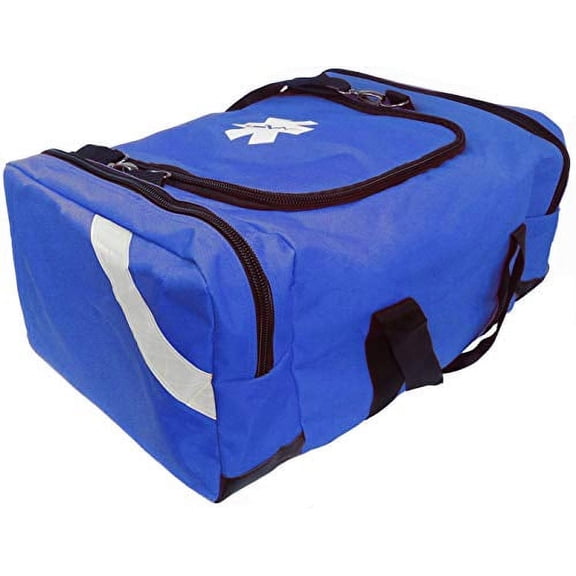 ASATechmed First Aid Large EMT First Responder Trauma Bag for Home, Office, School, Emts, Paramedics, First Responders   More (Blue)