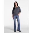 thumbnail image 2 of Madden NYC Women's Low Rise Flare Jeans, 32" Inseam, Sizes 00-18, 2 of 5